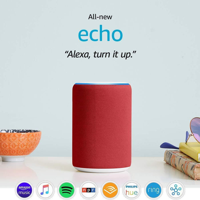 Amazon Echo (3rd Gen) Smart Speaker with Alexa, (RED) Limited Edition-Amazon-PriceWhack.com