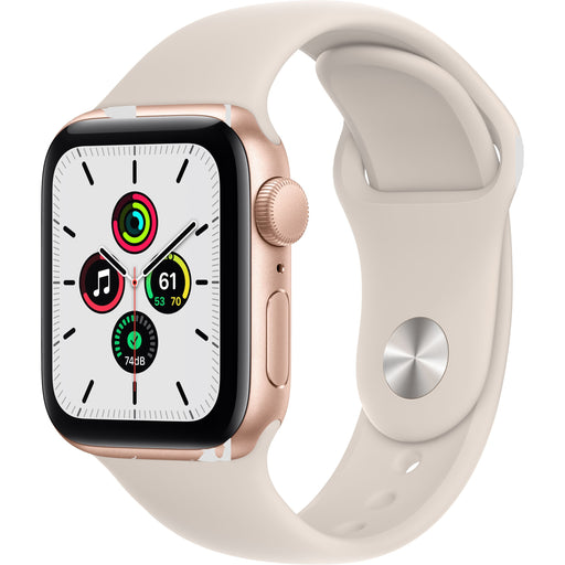 Apple Watch SE 44mm Gold Aluminum Case with Starlight Sport Band-Apple-PriceWhack.com