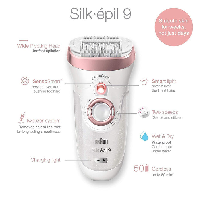 Braun Epilator Silk Epil 9–890 Sensosmart Electric Shaver-Braun-PriceWhack.com