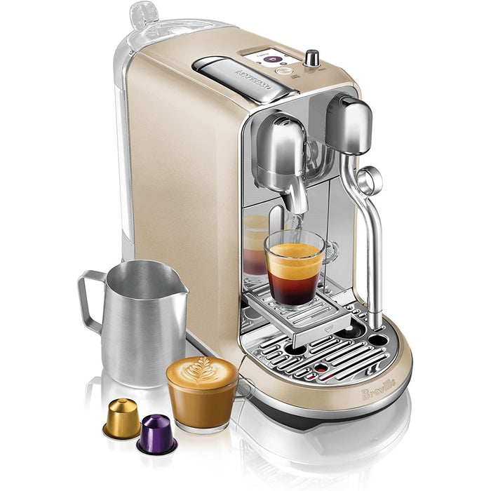 Breville Nespresso Creatista Single Serve Espresso Machine with Milk Auto Steam Wand, Champagne, one size (BNE600RCHUSC)-Breville-Nespresso USA-PriceWhack.com
