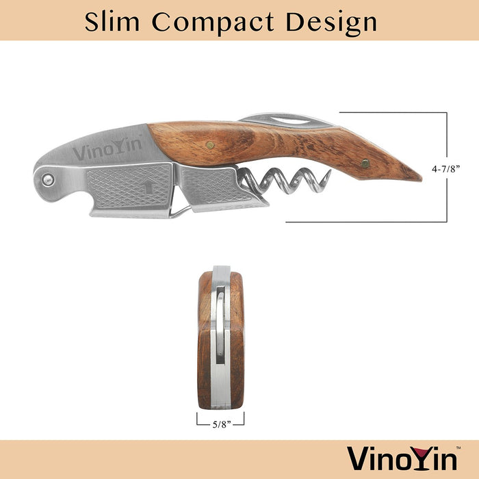 Corkscrew - Premium All-in-one Waiters Double Hinged Corkscrew by VinoYin-Vinoyin-PriceWhack.com