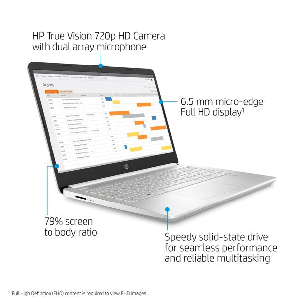 HP 14" 256GB Core i3 Laptop (2021) - Silver-HP-PriceWhack.com