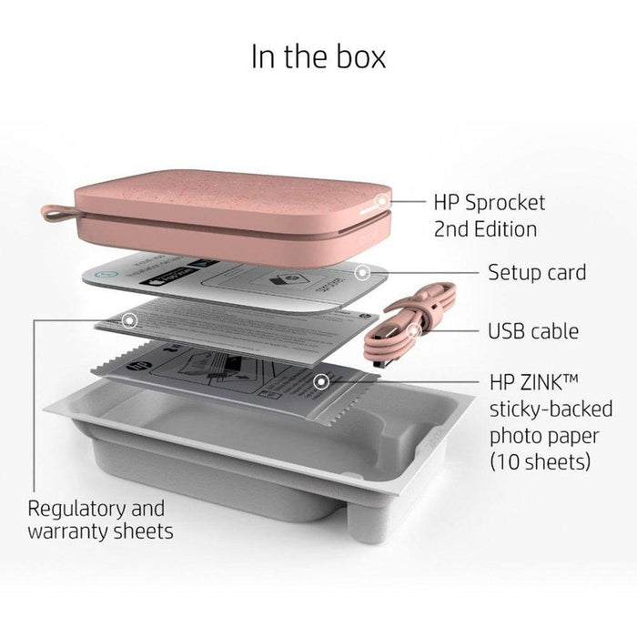 HP Sprocket Instant Photo Printer (2nd Edition) - Blush Pink-HP-PriceWhack.com