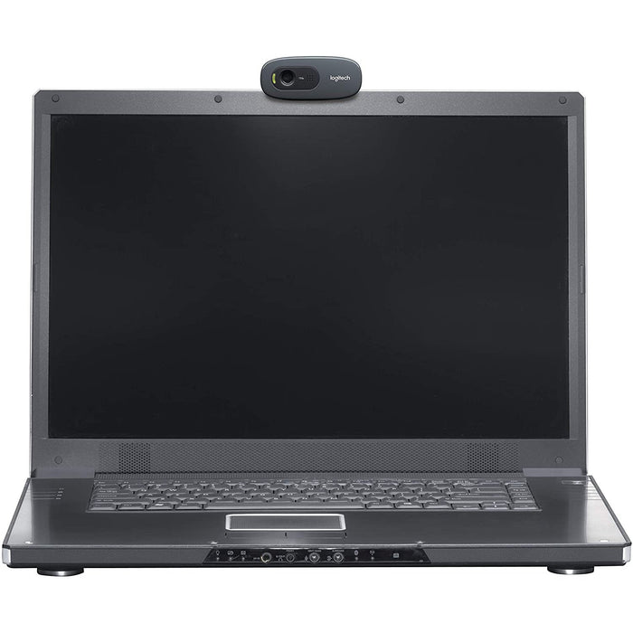 Logitech C270 HD Webcam Widescreen Video Calling & Recording - Black-Logitech-PriceWhack.com