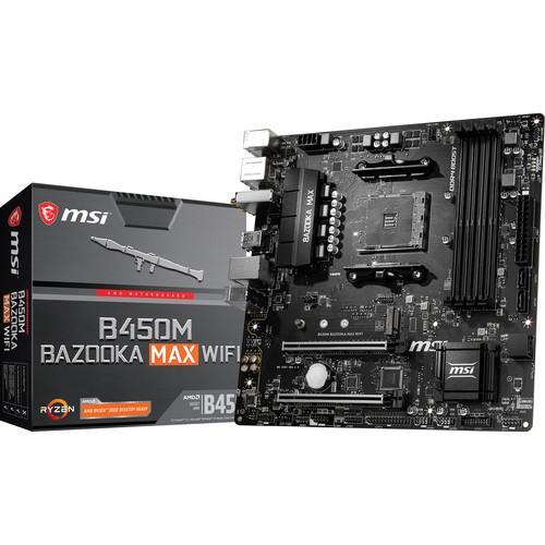 MSI B450M Bazooka Max Wifi AM4 Micro-ATX Motherboard-MSI-PriceWhack.com