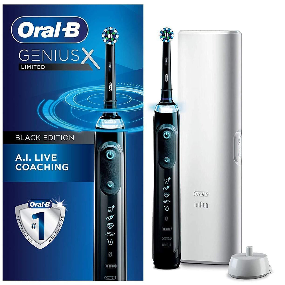 Oral-B Genius X Limited, Rechargeable Electric Toothbrush with Artificial Intelligence - Midnight Black-Oral-B-PriceWhack.com