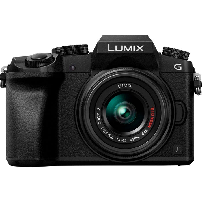 Panasonic LUMIX G7 Mirrorless 4K Photo Digital Camera Body with 14-140mm f3.5-5.6 II Lens - Black-Panasonic-PriceWhack.com