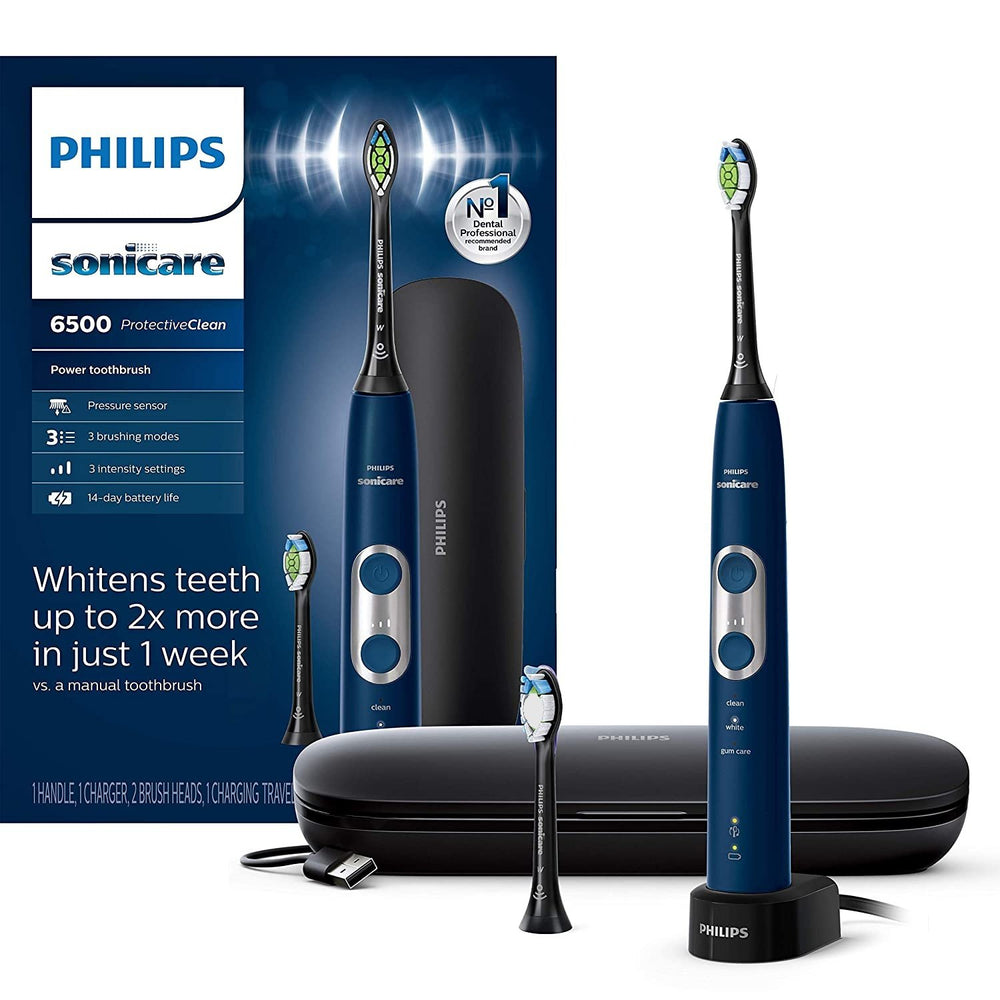 Philips Sonicare Protective Clean 6500 Rechargeable Electric Toothbrush - Navy-Philips Sonicare-PriceWhack.com