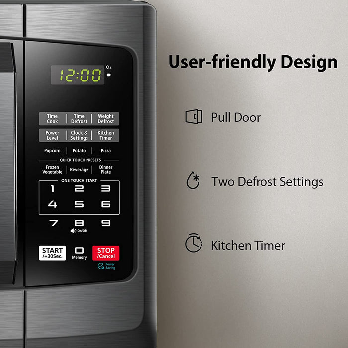Toshiba Countertop Microwave Oven - Black Stainless Steel-Toshiba-PriceWhack.com