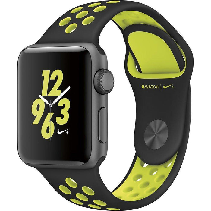Styrke shuffle salvie Apple Watch Nike+ Series 2 38mm Space Gray Case with Black/Volt Nike S —  Price Whack