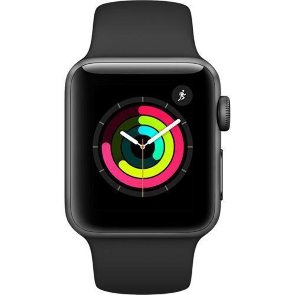 Apple Watch S3 42mm Space Gray Aluminum Case Black Sport Band