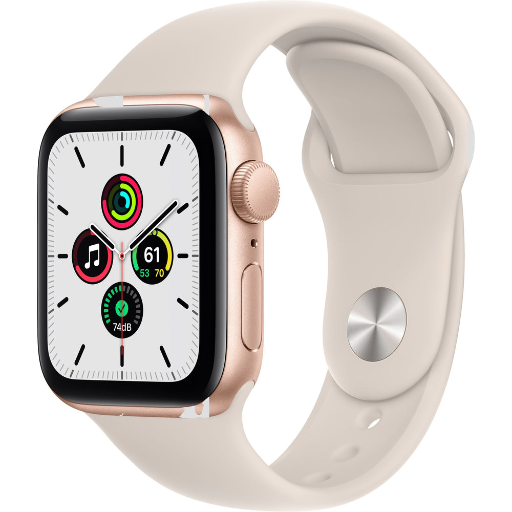 Apple Watch SE 40mm Gold Aluminum Case with Starlight Sport Band-Apple-PriceWhack.com
