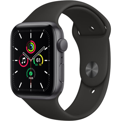 Apple Watch SE 44mm - Space Gray Aluminum with Black Sport Band.USED.A-Apple-PriceWhack.com