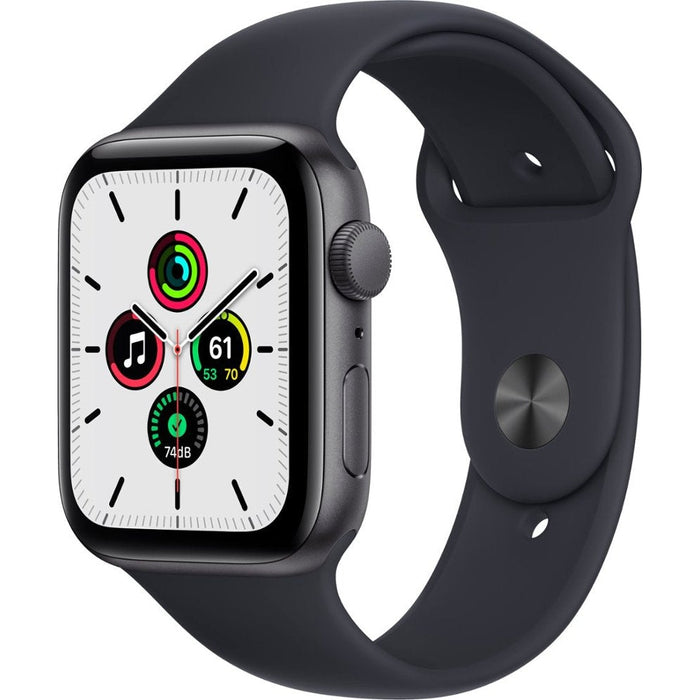 Apple Watch SE (Cellular) 44mm Space Gray Aluminum Case with Midnight Sport Band-Apple-PriceWhack.com