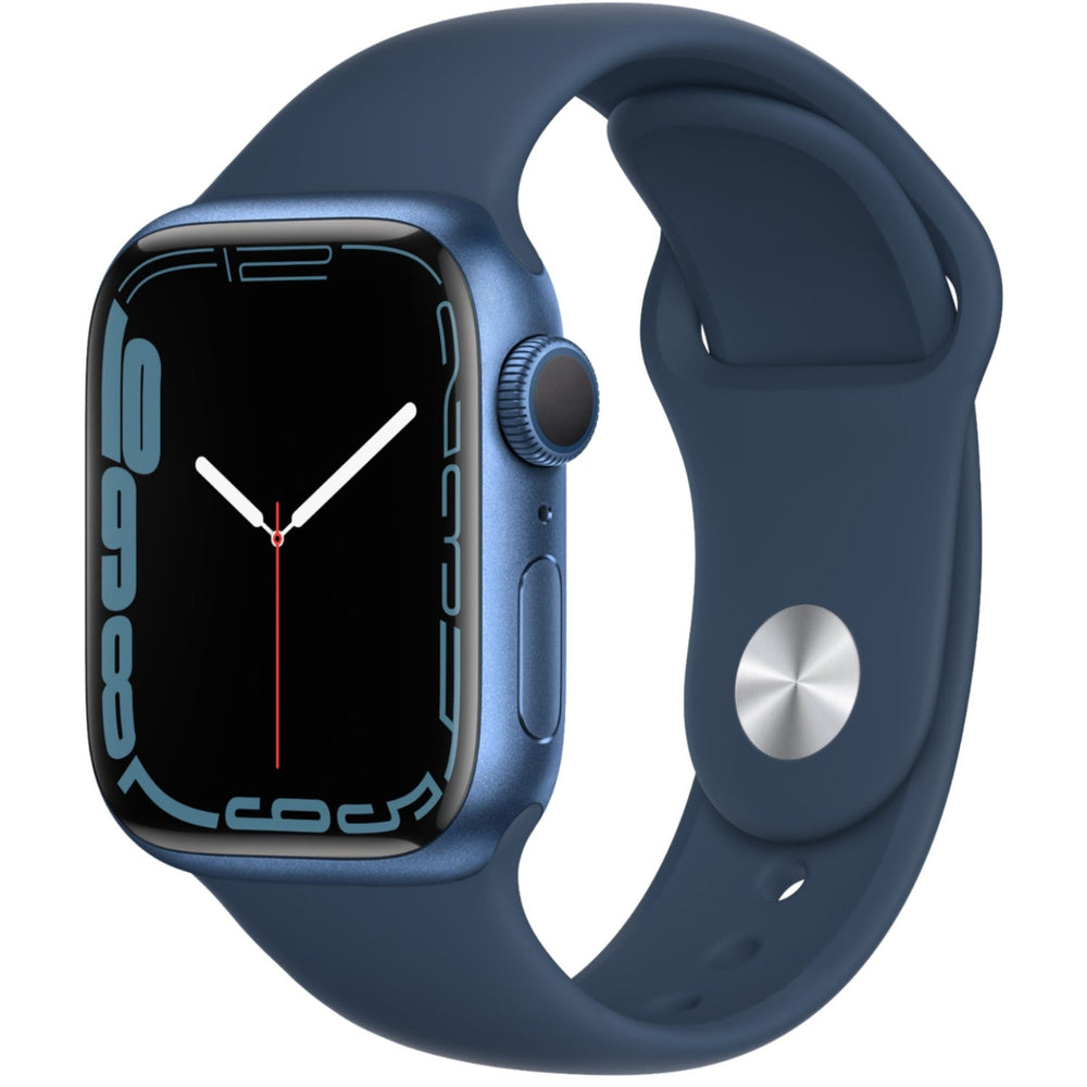 Apple Watch Series 7 41mm Blue Aluminum Case with Abyss Blue Sport Band-Apple-PriceWhack.com