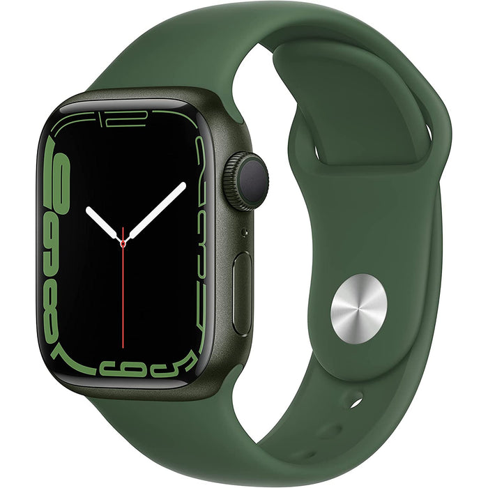 Apple Watch Series 7 41mm Green Aluminum Case with Clover Sport Band-Apple-PriceWhack.com