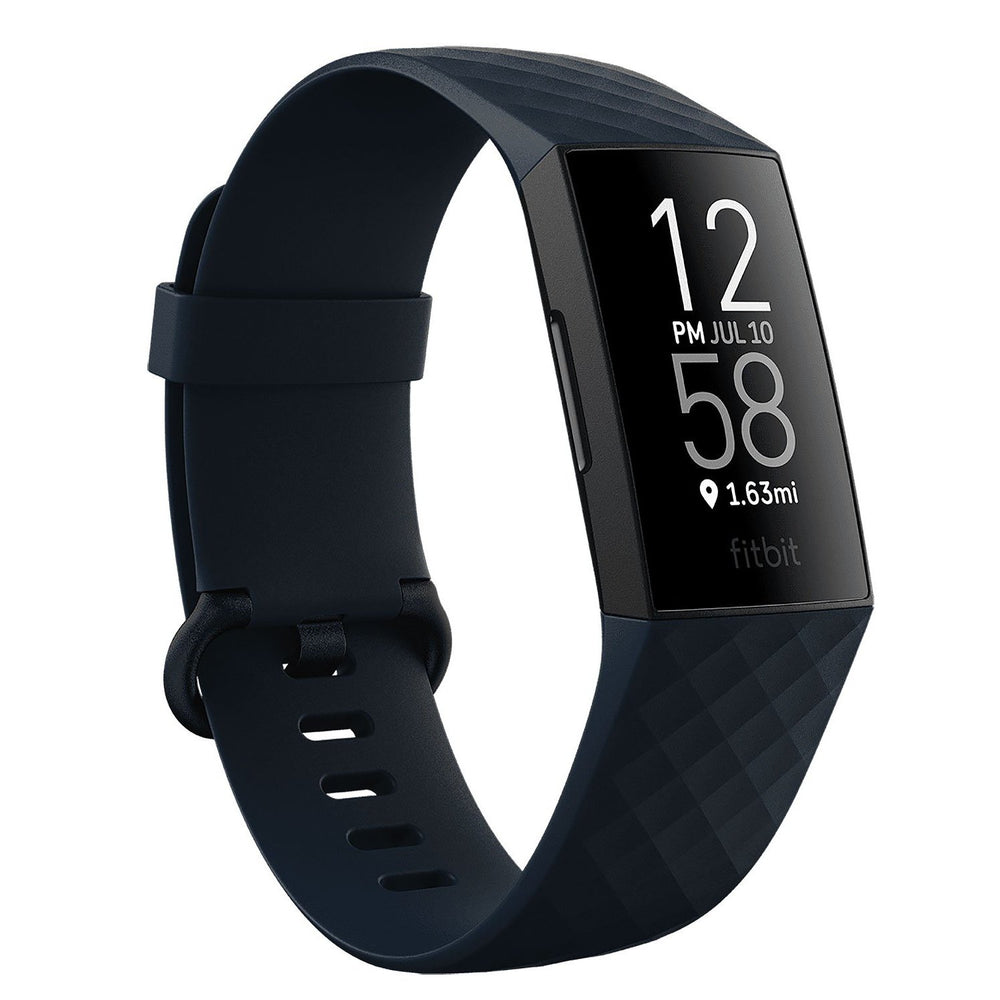 Fitbit Charge 4 Activity Tracker, Storm Blue/Black (S &L Bands Included)-Fitbit-PriceWhack.com