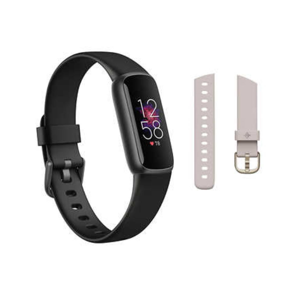 Fitbit Luxe Fitness Tracker Bundle with Bonus Small Band - Black-Fitbit-PriceWhack.com