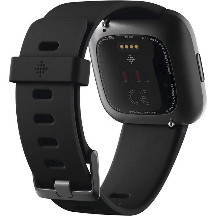 Fitbit Versa 2 Health & Fitness Smartwatch Black / Carbon Aluminum | Refurbished-Fitbit-PriceWhack.com