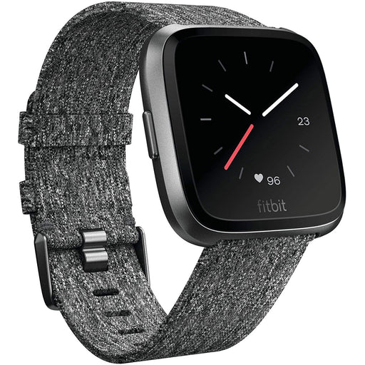 Fitbit Versa Fitness Watch Special Edition (S/L bands included) - Charcoal Woven/Graphite Aluminum-Fitbit-PriceWhack.com