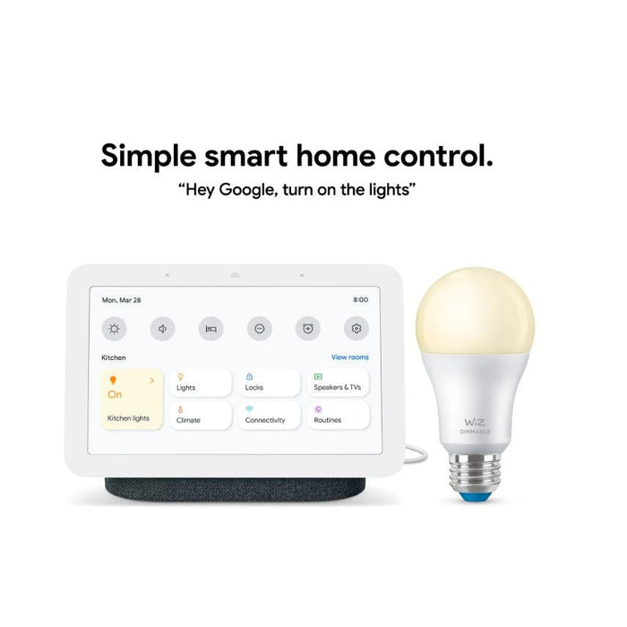 Google Home Hub (2nd Gen) with Wiz Smart LED Light Bulb - Charcoal-Google-PriceWhack.com