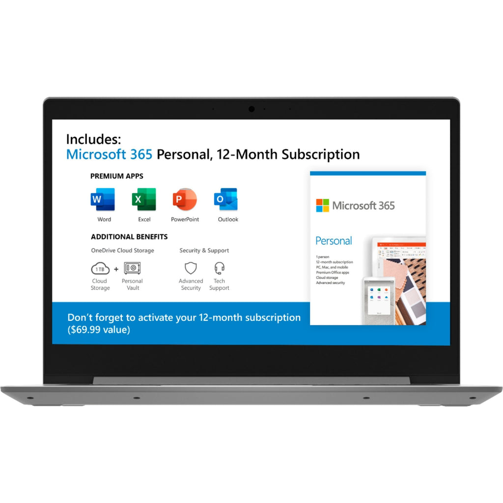 Lenovo IdeaPad 1 14" Laptop Platinum Gray