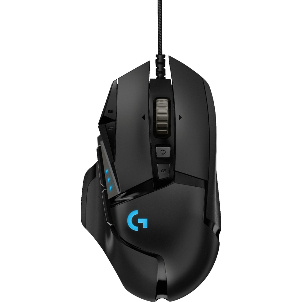 Logitech G502 HERO Wired Optical Gaming Mouse with RGB Lighting - Black
