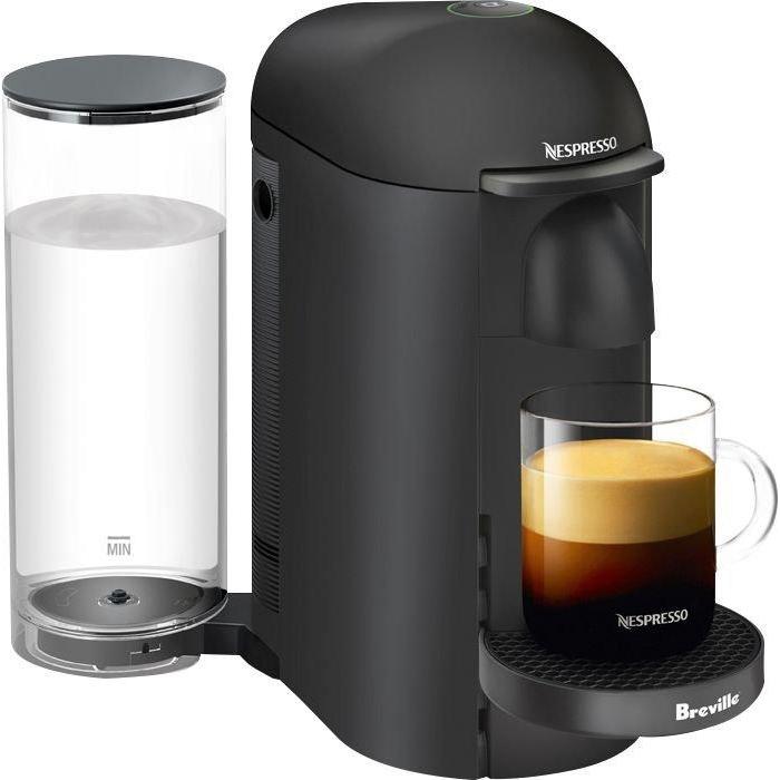 Nespresso VertuoPlus Coffee Maker and Espresso Machine with Aeroccino3 Milk Frother by Breville Matte Black