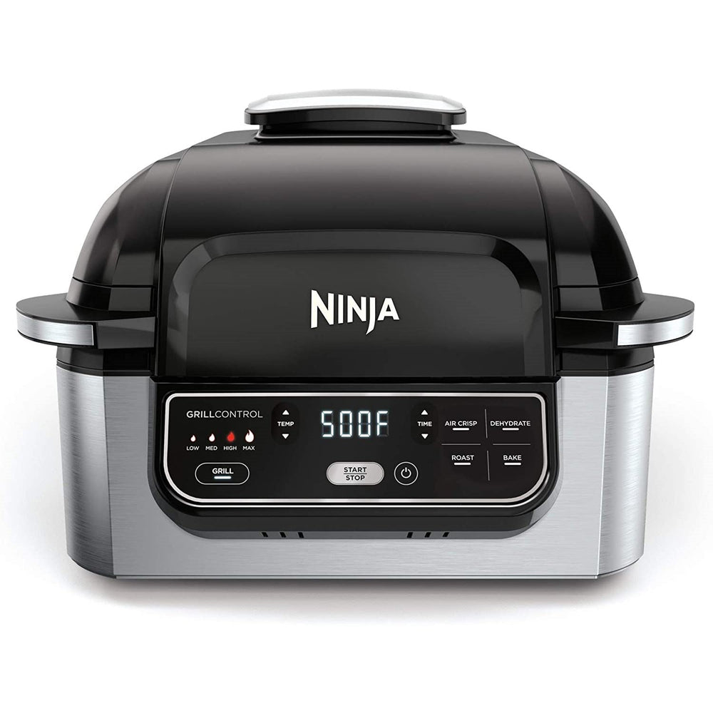Ninja Foodi 5-in-1 Indoor Grill with 4-qt Air Fryer - Stainless Steel/Black-Ninja-PriceWhack.com