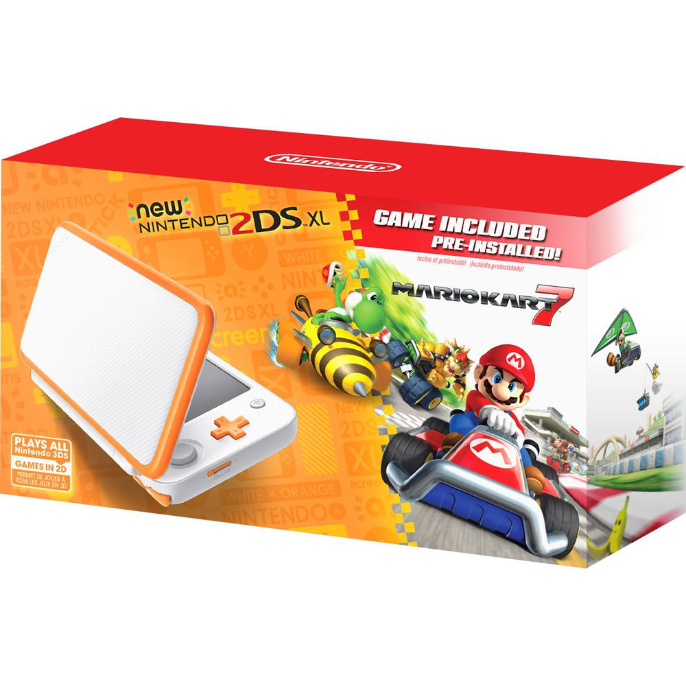 Nintendo 2DS XL Mario Kart 7 Bundle - Orange & White.USED.A-Nintendo-PriceWhack.com