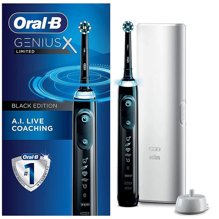 Oral-B Genius X Limited, Rechargeable Electric Toothbrush with Artificial Intelligence - Midnight Black-Oral-B-PriceWhack.com