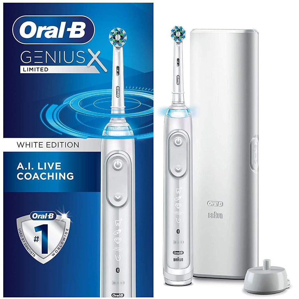 Oral-B Genius X Limited, Rechargeable Electric Toothbrush with Artificial Intelligence - White