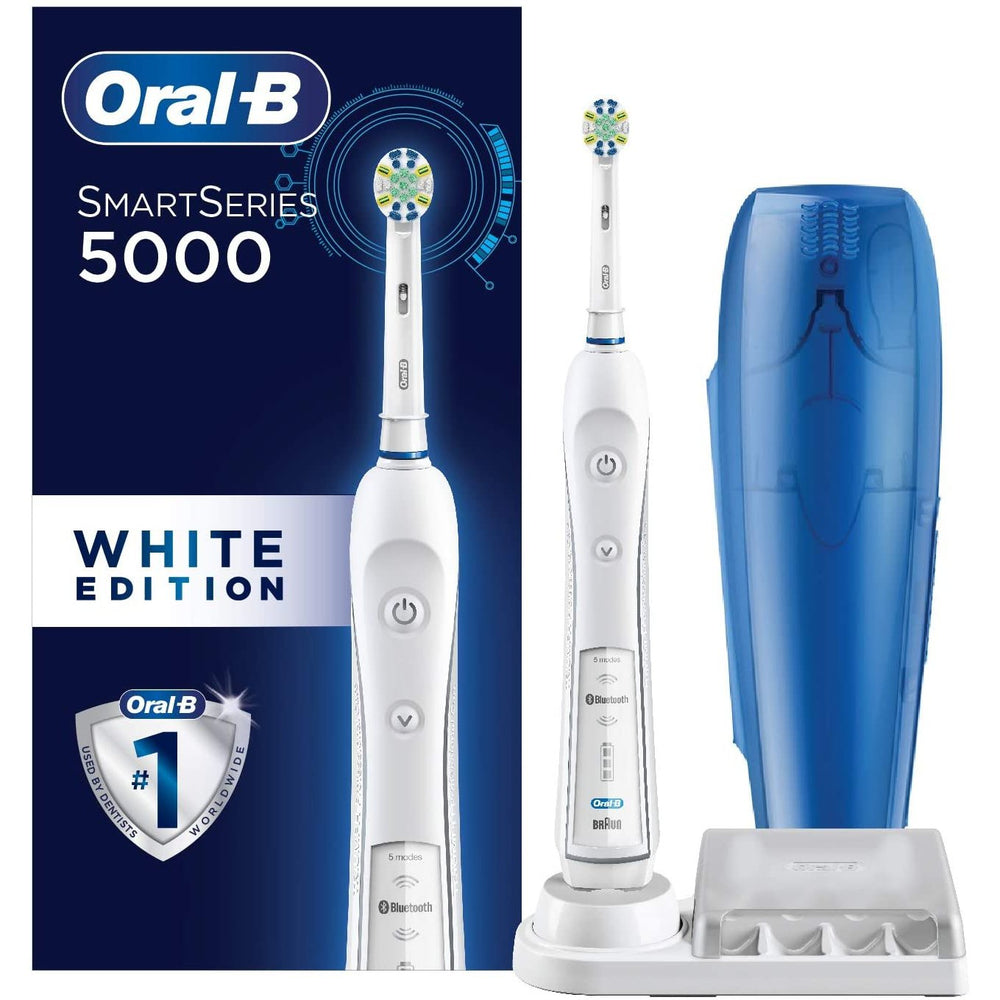 Oral-B Pro 5000 Smartseries Power Rechargeable Electric Toothbrush White-Oral-B-PriceWhack.com
