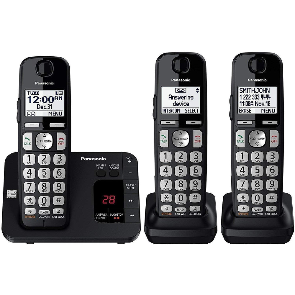Panasonic Cordless Phone System KX-TGE433B-Panasonic-PriceWhack.com