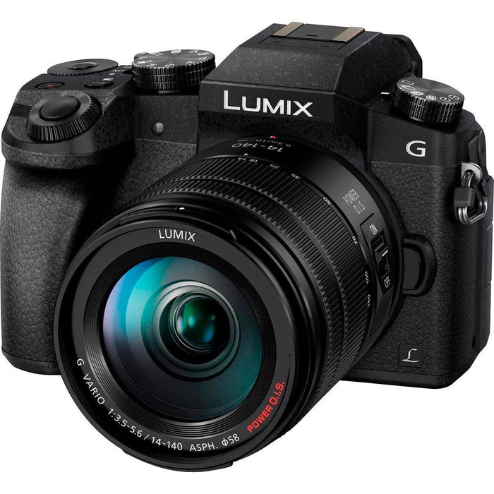 Panasonic LUMIX G7 Mirrorless 4K Photo Digital Camera Body with 14-140mm f3.5-5.6 II Lens - Black-Panasonic-PriceWhack.com