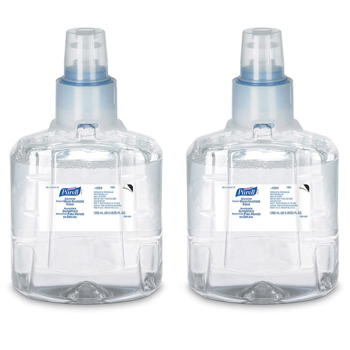 Purell Advanced Hand Sanitizer Foam, 1200 mL Sanitizer Refill for Purell LTX-12 Touch-Free Dispenser (Pack of 2)-Gojo-PriceWhack.com