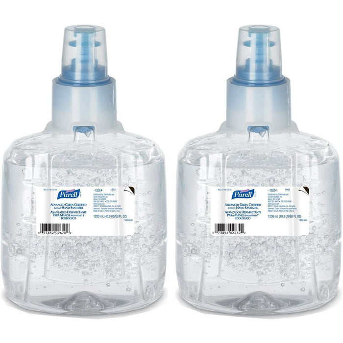 Purell Advanced LTX Refill Green Certified Hand Sanitizer Gel (1200 mL) - Pack of 2-Purell-PriceWhack.com