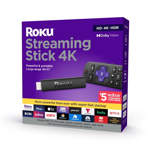Roku Streaming Stick 4K Streaming Device 2021 with Promo