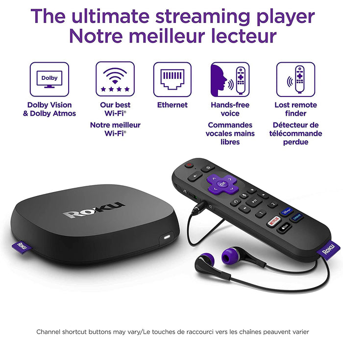 Roku Ultra 4K Streaming Media Player with Voice Remote Pro (2022)-Roku-PriceWhack.com