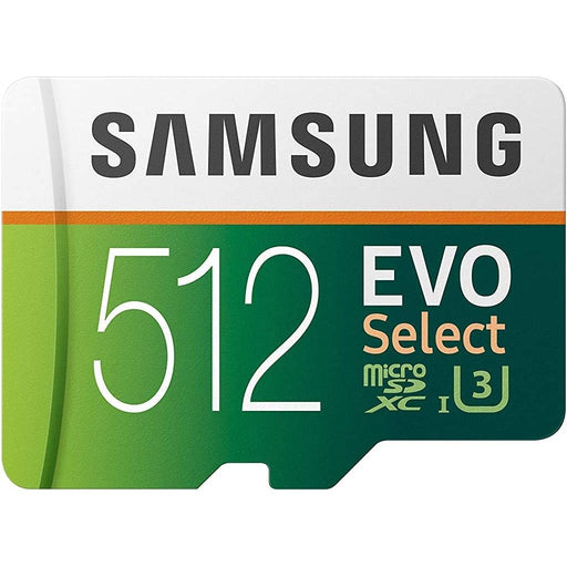 Samsung MicroSDXC Evo Select 512GB (MB-ME512HA/AM) Memory Card with Adapter-Samsung Electronics-PriceWhack.com