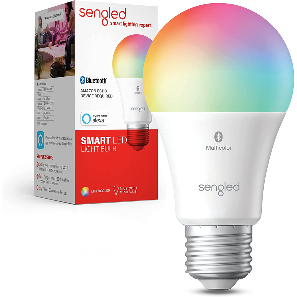 Sengled Smart Bluetooth Mesh LED Multicolor A19 Bulb-Sengled-PriceWhack.com
