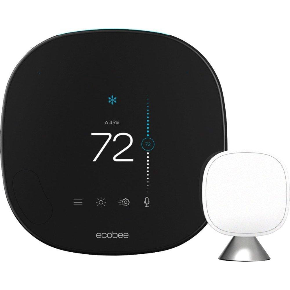 ecobee Smart Thermostat with Voice Control - Black - Refurbished